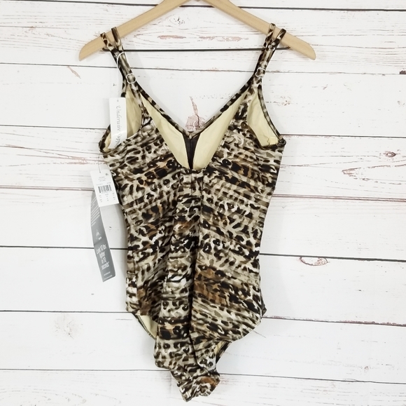 Miraclesuit | Wildside Mesh Plunge One Piece Swimsuit NEW - Picture 4 of 7